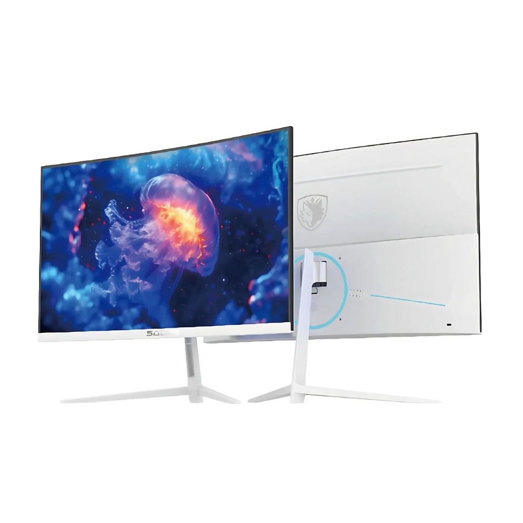 Sades NC-Pelagia 24" VA Panel FHD 200Hz, 0.5ms, HDMI 2.1 Curved Gaming Monitor -White