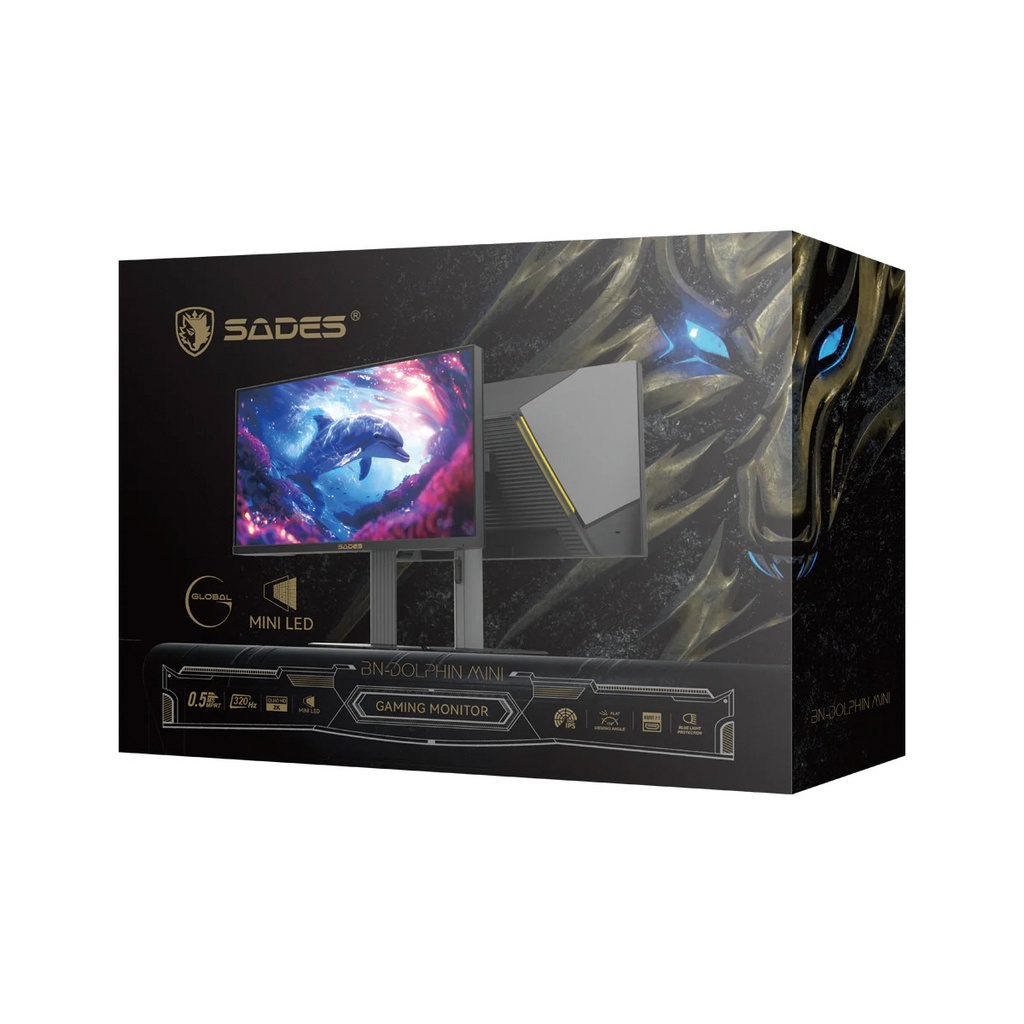 Sades BN-Dolphin Mini 24.5 2K QHD IPS Panel 320Hz 0.5ms HDMI 2.1 Gaming Monitor
