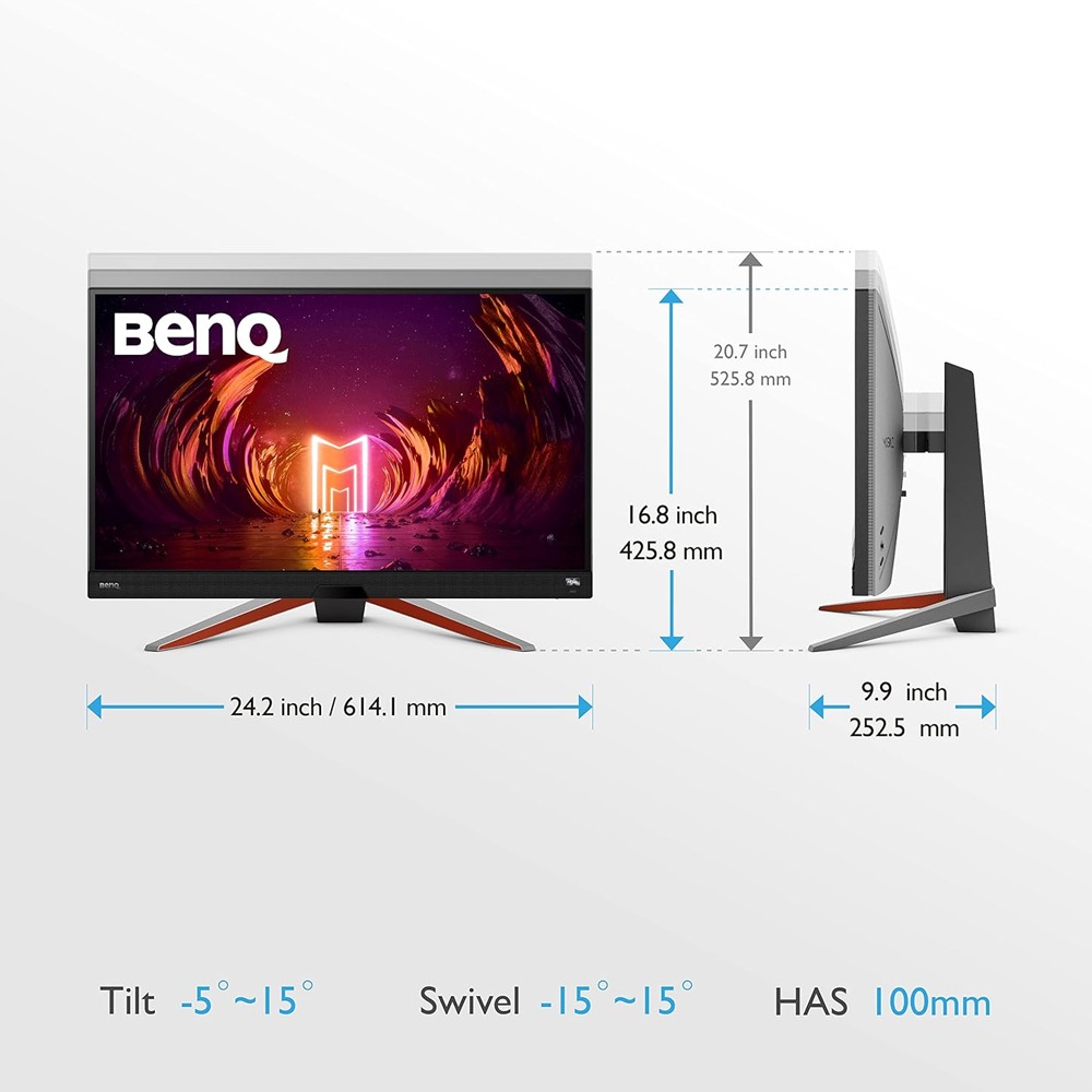 Benq MOBIUZ 27" EX2710Q 2K QHD IPS Flat 165Hz 1MS Gaming Monitor