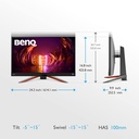Benq MOBIUZ 27" EX2710Q 2K QHD IPS Flat 165Hz 1MS Gaming Monitor