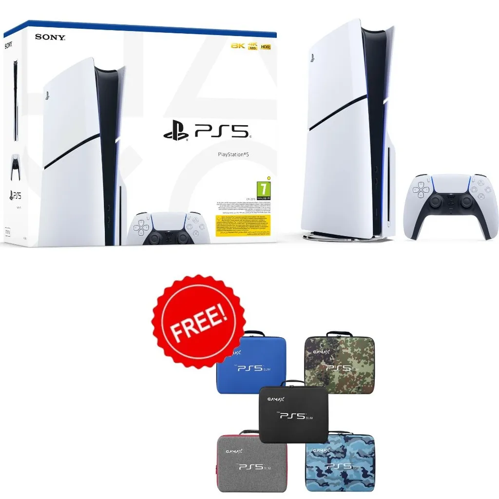 [505715] Playstation 5 Slim Console Disk with Free Gamax Storage Bag (Blue).webp