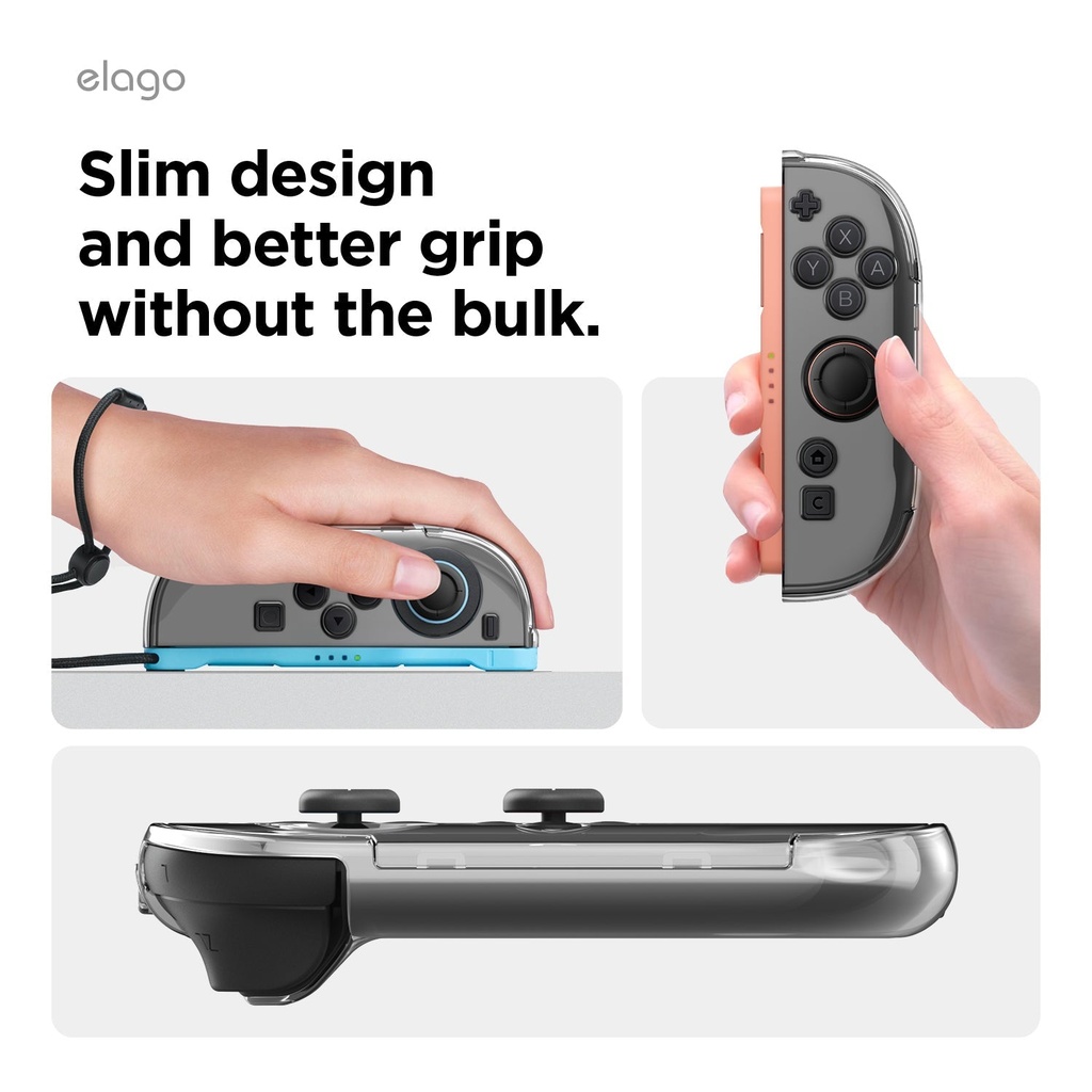 Elago Nintendo Switch 2 PC Clear Case (Slim and Full cover) - Clear