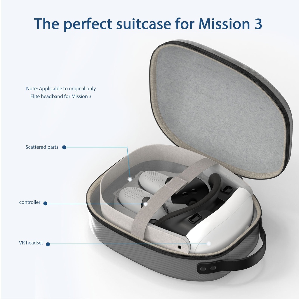 Gamax Meta Quest 3 Storage Box Carbon Fiber ( Model B ) - Silver