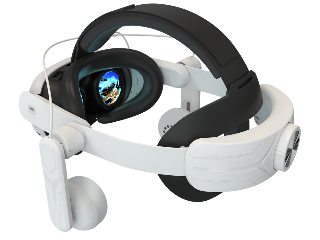 Gamax Meta Quest 3 Head Strap With Headphones - White