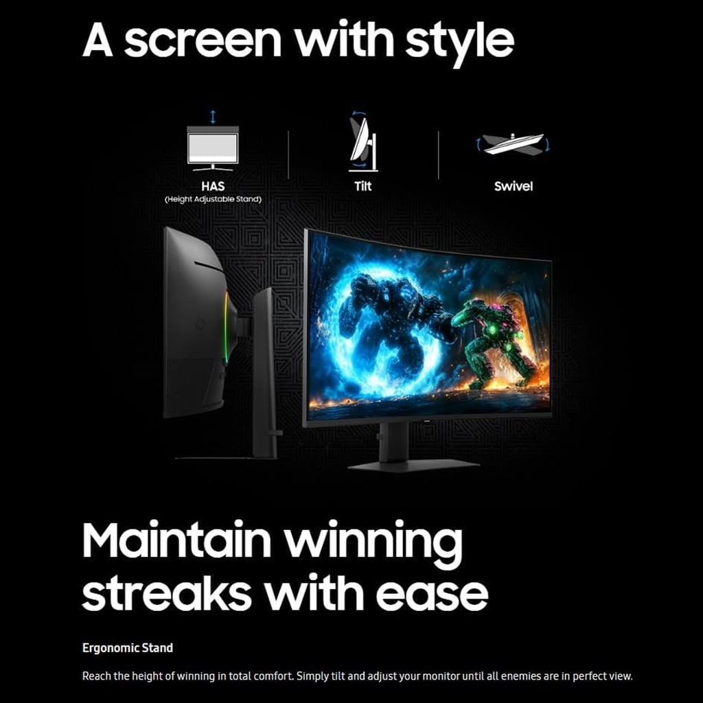 Samsung Odyssey G7 S37FG750EM 37" 4K UHD VA 165Hz 1ms HDMI 2.1 Pivot Curved Gaming Monitor With AMD FreeSync Premium Pro
