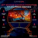 Gameon Titan Pro X Series 27" FHD IPS 540Hz 0.5ms Adustable Stand, HDMI 2.1 With AMD FreeSync Gaming Monitor - Black