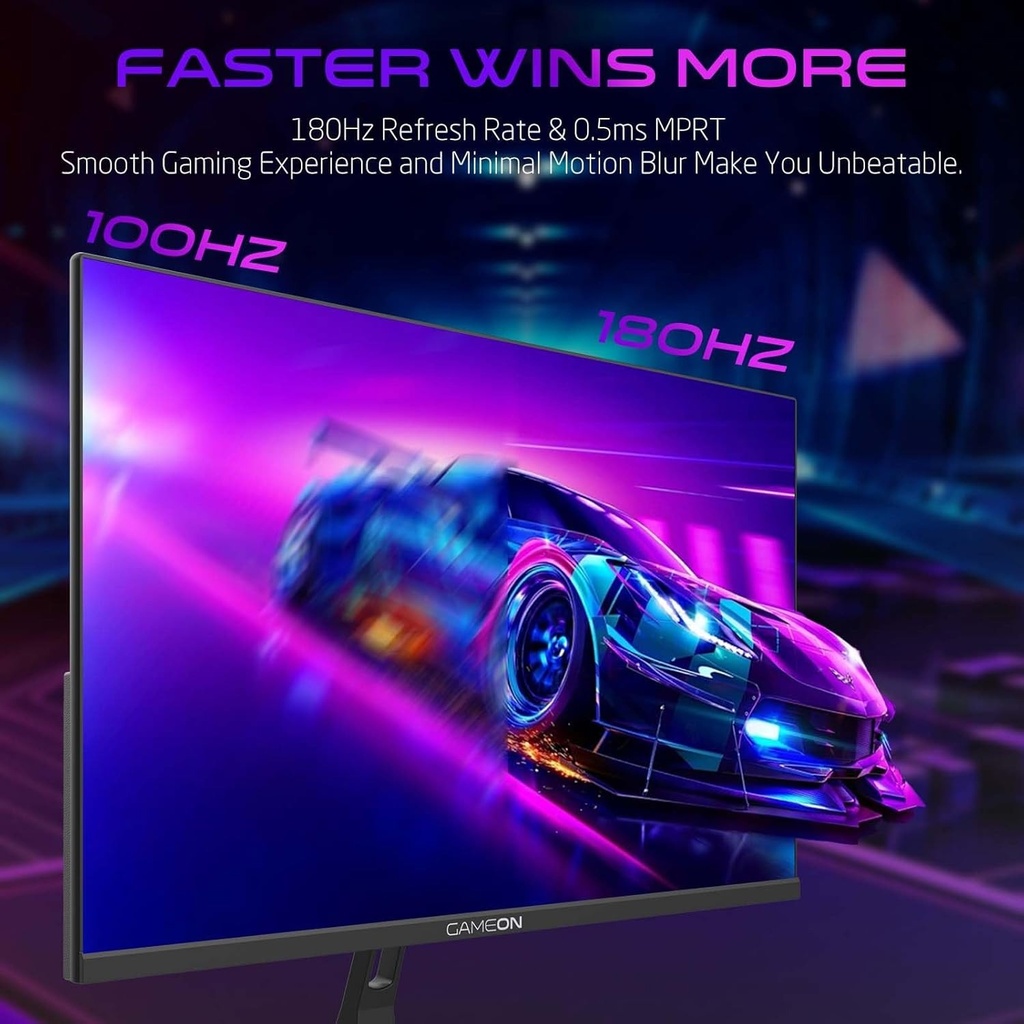 Gameon Pro Series 24" IPS Panel QHD 180Hz 0.5ms HDMI 2.1, With AMD FreeSync & Nvidia G-Sync Compatible Gaming Monitor