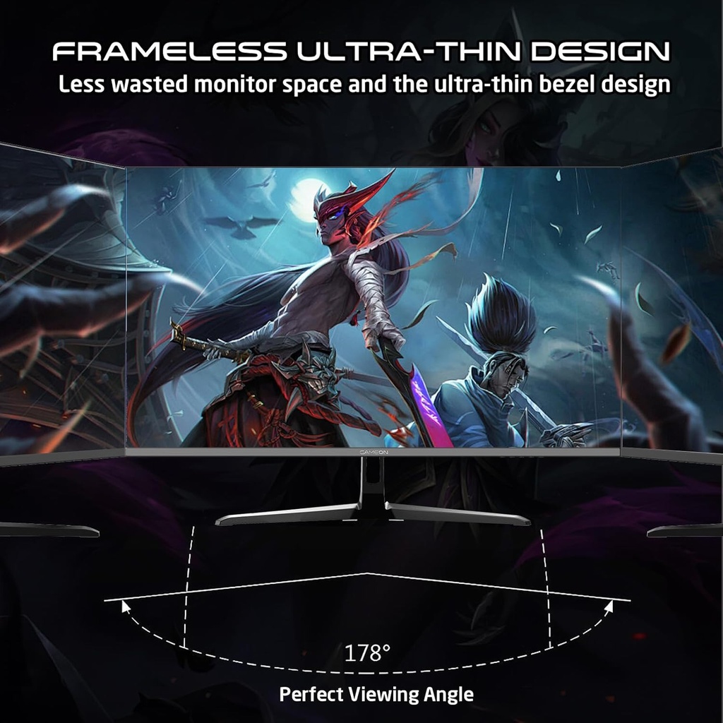 Gameon Pro Series 27" FHD IPS 180Hz 0.5ms, HDMI 2.1, Display Port 1.4 With AMD FreeSync & Nvidia G-Sync Gaming Monitor