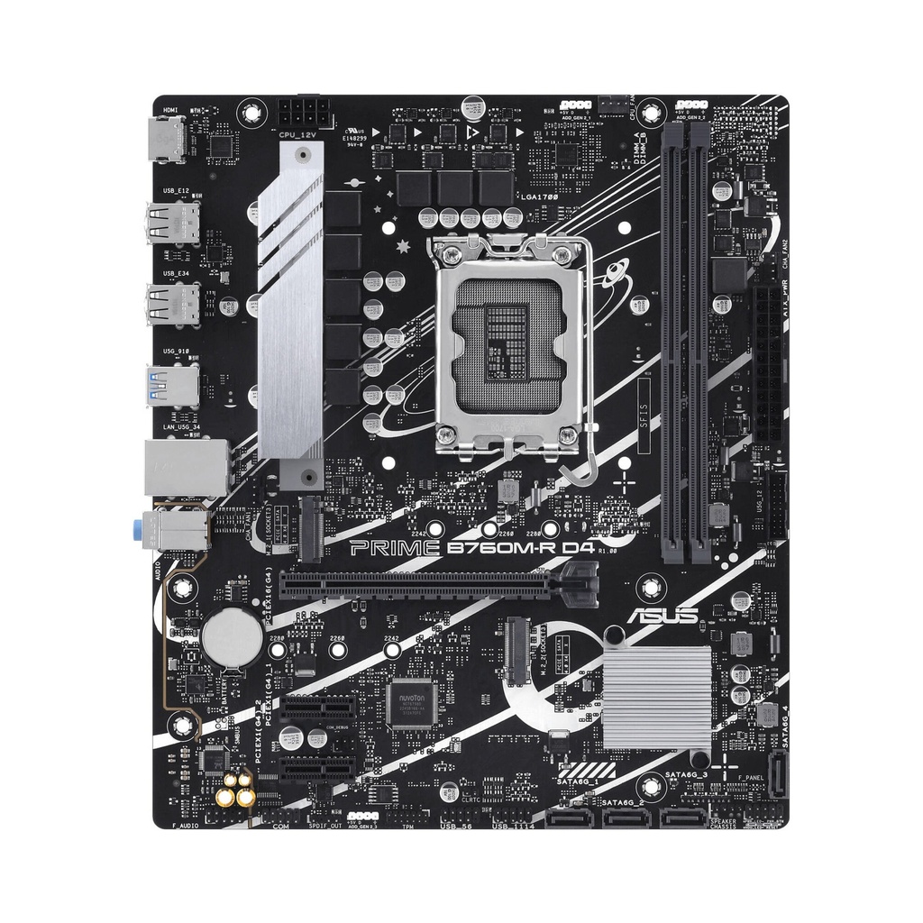 Asus Intel Prime B760M-R D4 LGA 1700 mATX Motherboard