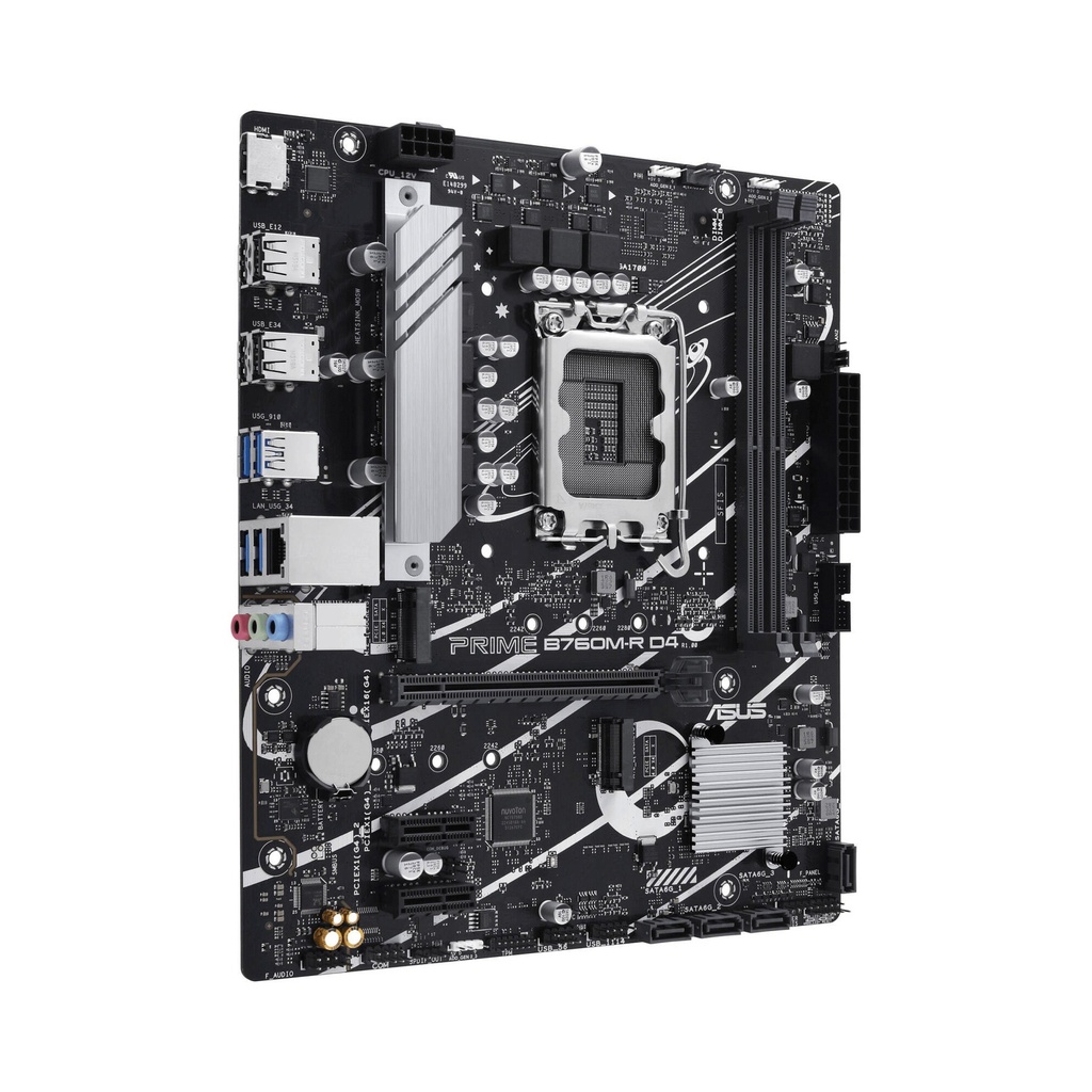 Asus Intel Prime B760M-R D4 LGA 1700 mATX Motherboard