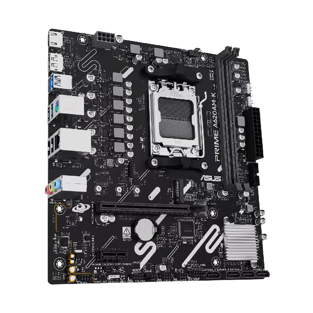 ASUS PRIME A620AM-K AMD Micro-ATX Socket AM5 PCle 4.0 Gaming Motherboard