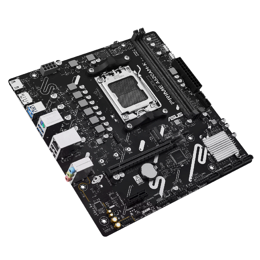 ASUS PRIME A620AM-K AMD Micro-ATX Socket AM5 PCle 4.0 Gaming Motherboard