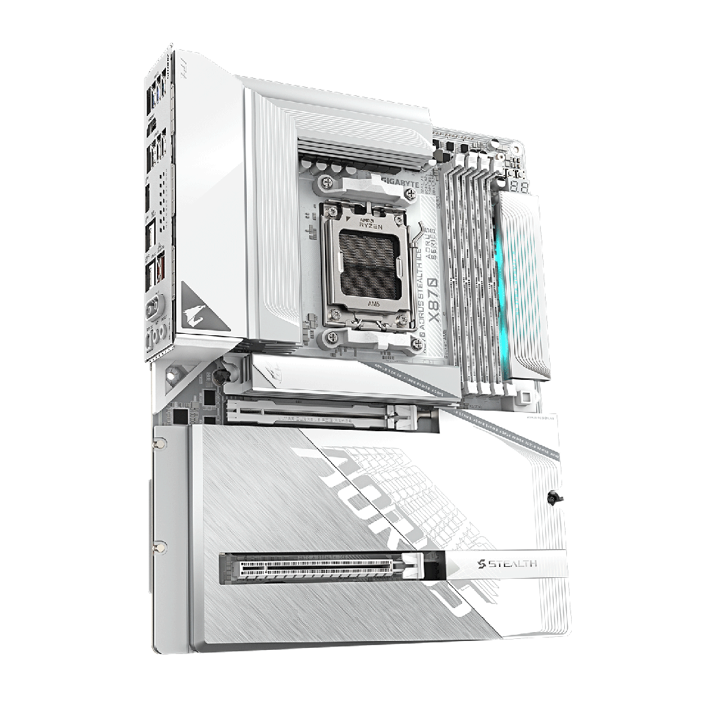 GigaByte AMD X870 AORUS STEALTH ICE Gaming Motherboard