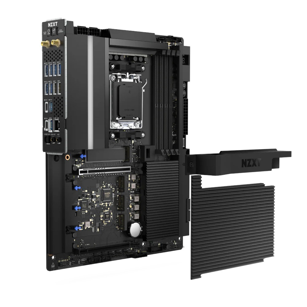 NZXT AMD N9 X870E RGB ATX Gaming Wi-Fi 7 DDR5 Motherboard - Black