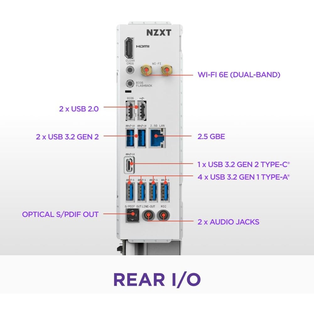 NZXT AMD N7 B850 AM5 ATX DDR5 Gaming MotherBoard