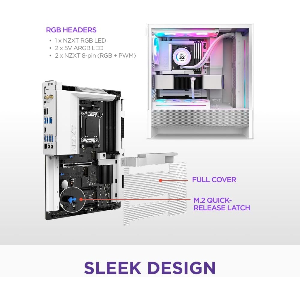 NZXT AMD N7 B850 AM5 ATX DDR5 Gaming MotherBoard