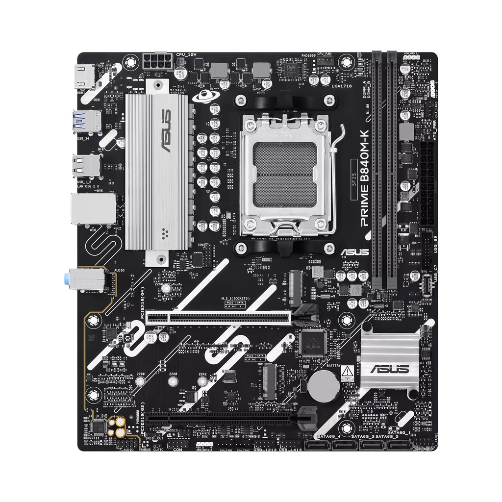 Asus Prime B840M-K AMD B840 Socket AM5 micro ATX - Black