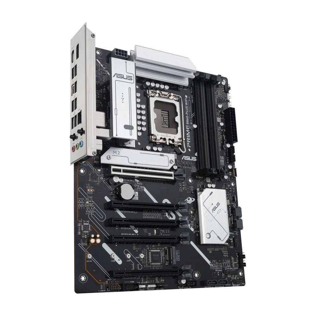 ASUS Prime B860-Plus WiFi LGA 1851 ATX Motherboard, Intel B860 Chipset, 4x DIMM DDR5 Slots, Up to 256GB Max Memory, 5x PCIe x16 Slots, 2x M.2 Slots, WiFi & BT Connectivity | 90MB1K50-M0EAY0