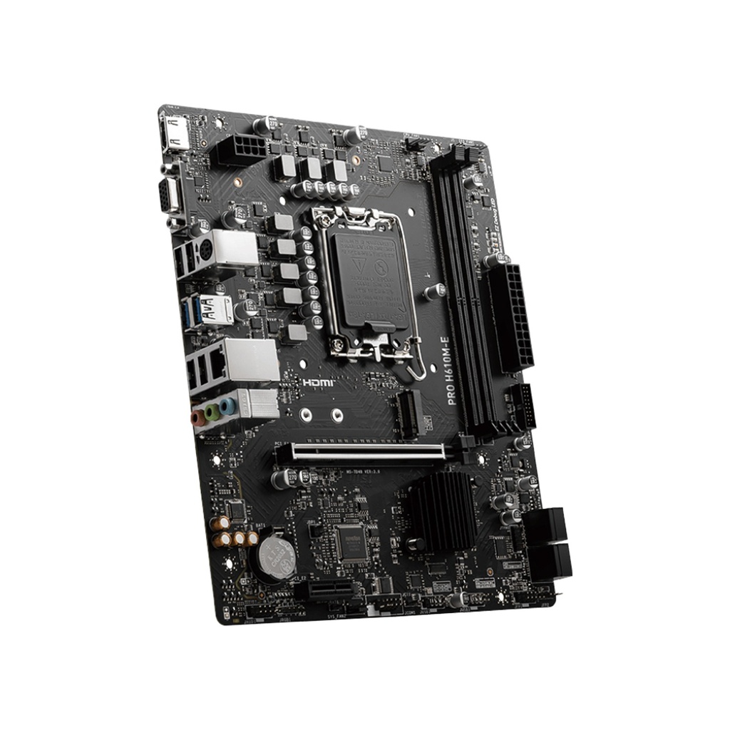 MSI Intel PRO H610M-E DDR5 mATX Motherboard, LGA 1700 Socket