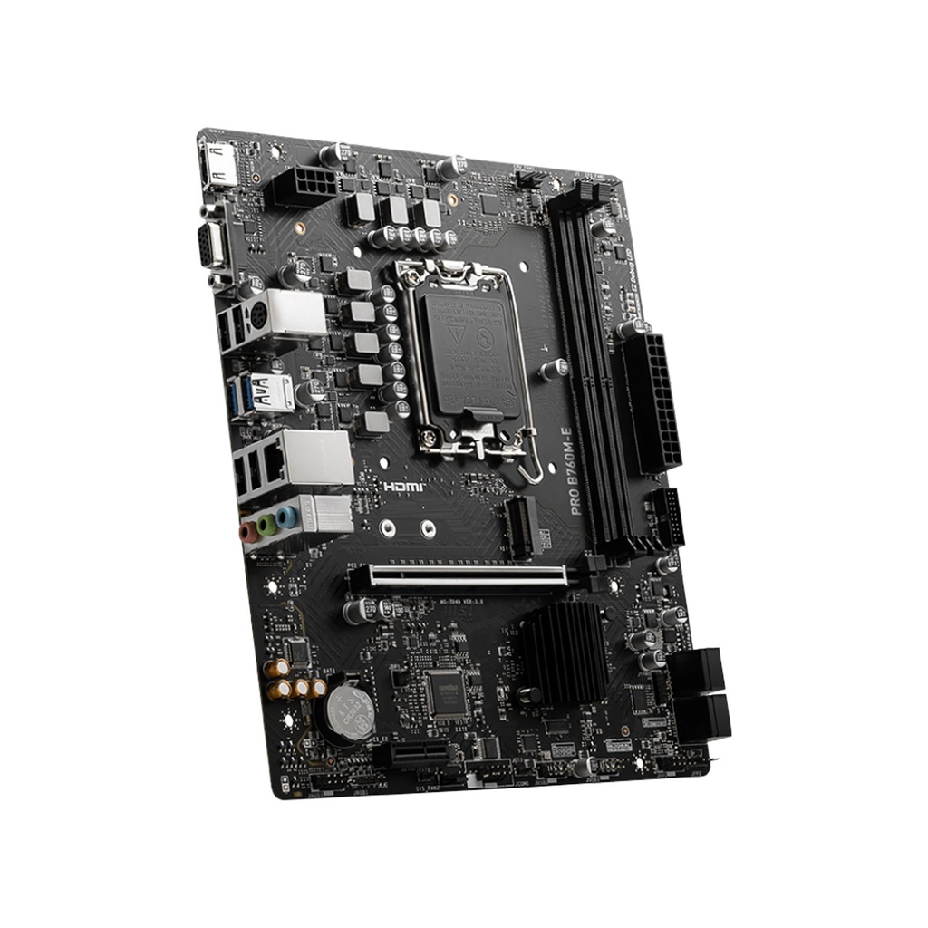 MSI PRO B760M-E – mATX LGA1700 DDR5 Motherboard with PCIe 4.0 & Dual-Channel Support | 911-7D48-071