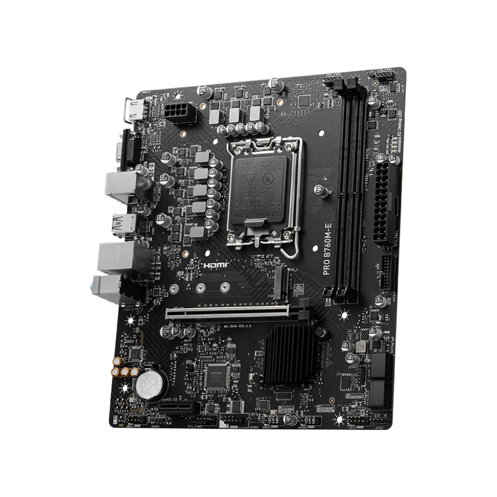 MSI PRO B760M-E – mATX LGA1700 DDR5 Motherboard with PCIe 4.0 & Dual-Channel Support | 911-7D48-071