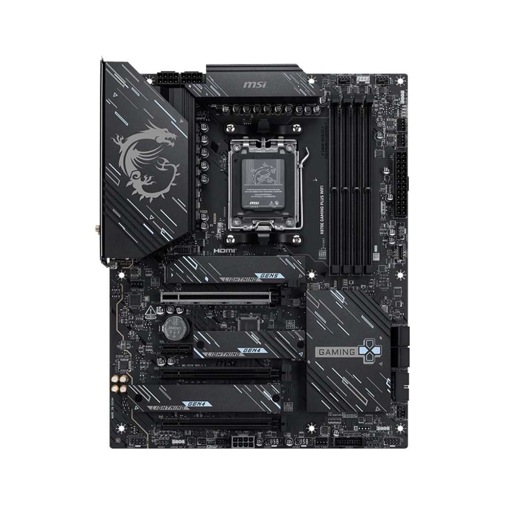 MSI X870E GAMING PLUS WIFI – ATX AM5 DDR5 Motherboard with WiFi 7, 5G LAN & PCIe 5.0 | 911-7E70-001