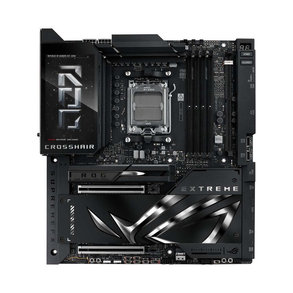ASUS ROG Crosshair X870E Extreme AM5 E-ATX Motherboard, AMD X870E Chipset, 4x DDR5 DIMM Slots, 256GB Max Memory, x2 PCIe 5.0 x16 slots, 5 x M.2 Slots | 90MB1LB0-M0EAY0