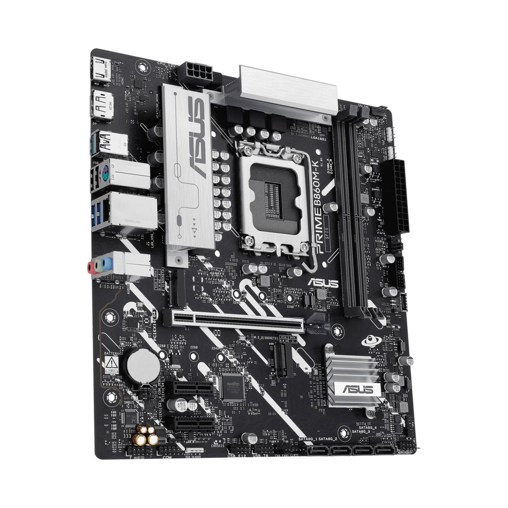 ASUS Prime B860M-K LGA 1851 Micro-ATX Motherboard LGA 1851 Micro-ATX Motherboard, Intel B860 Chipset, 2x DIMM DDR5 Slots, Up to 128GB Max Memory, 1x PCIe 4.0 x16 Slot, 2x M.2 Slots | 90MB1JT0-M0EAY0