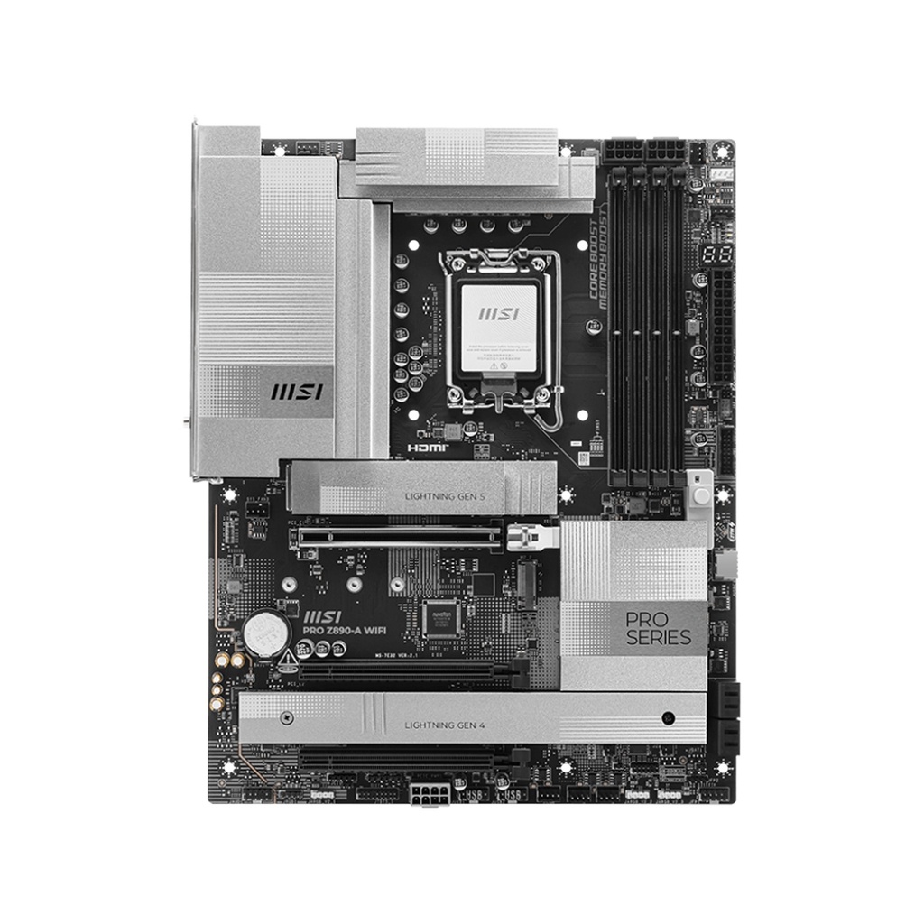 MSI Pro Z890-A Wi-Fi ATX Gaming Motherboard, LGA 1851 Socket, DDR5 Memory Supports