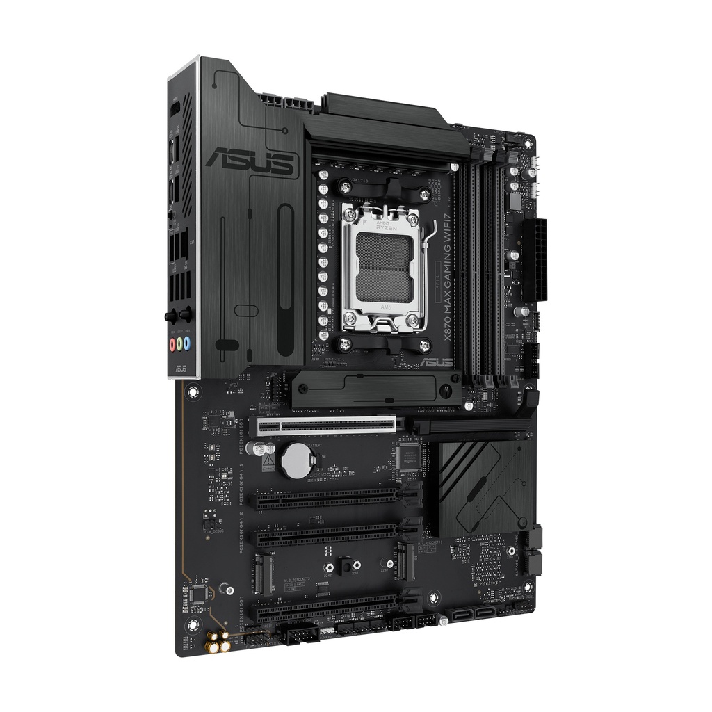 Asus X870 Max Gaming Wifi7 AMD Ryzen PCIe 5.0 Ready Gaming MotherBoard - Black