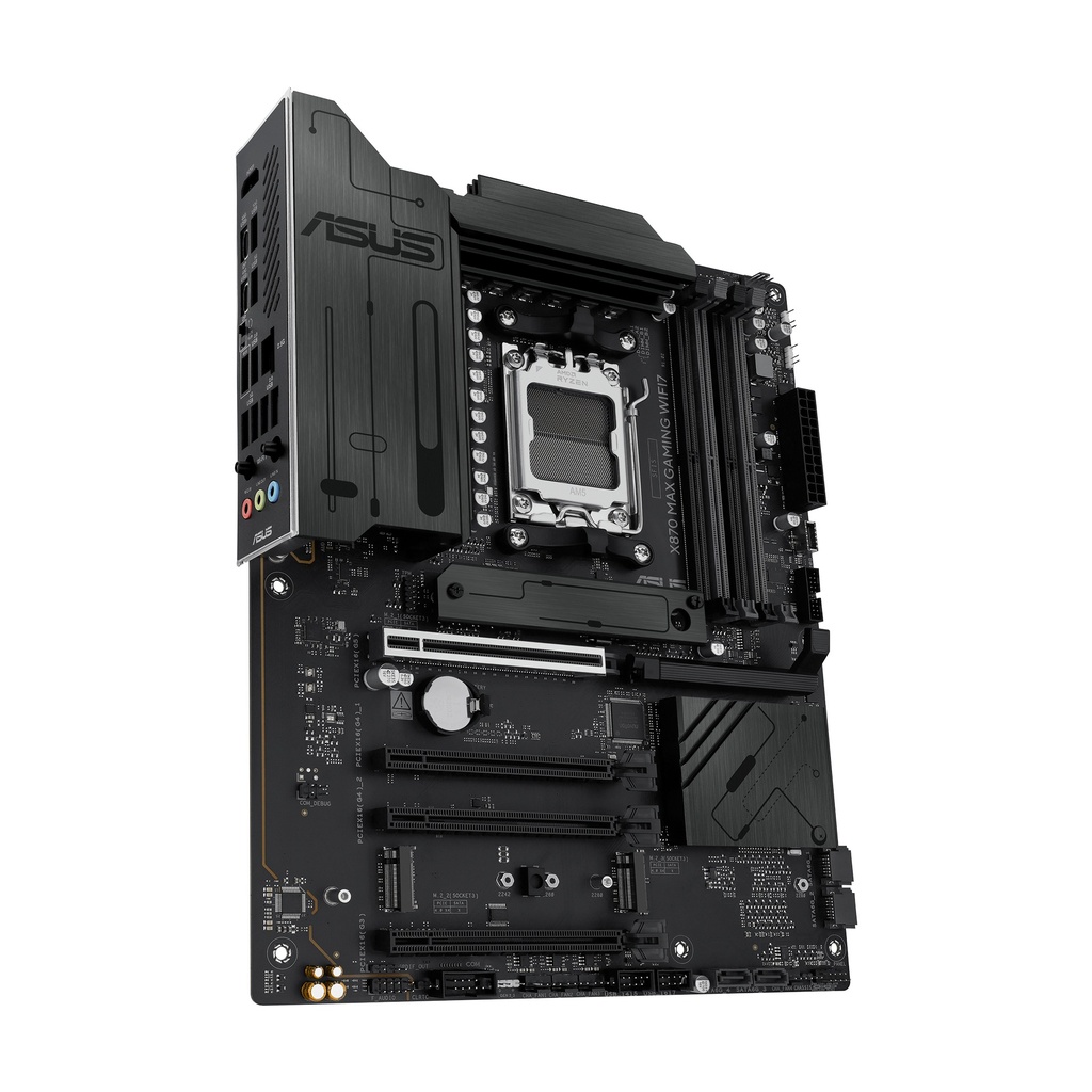 Asus X870 Max Gaming Wifi7 AMD Ryzen PCIe 5.0 Ready Gaming MotherBoard - Black