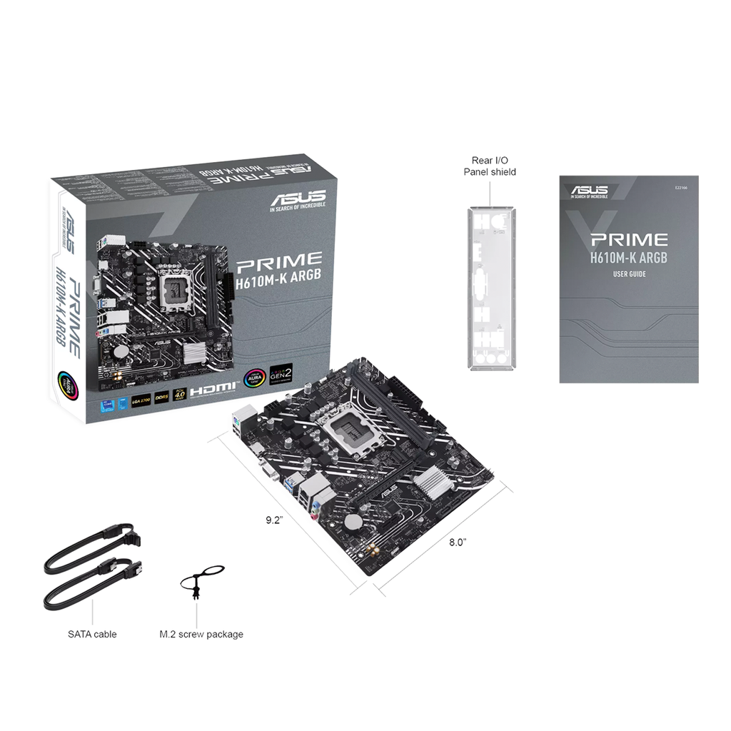 Asus Intel Prime H610M-K ARGB DDR5 MotherBoard