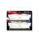 TeamGroup T-Force DELTA RGB 32GB (2x16GB) DDR4 3600MHz CL18 Memory Kit - White