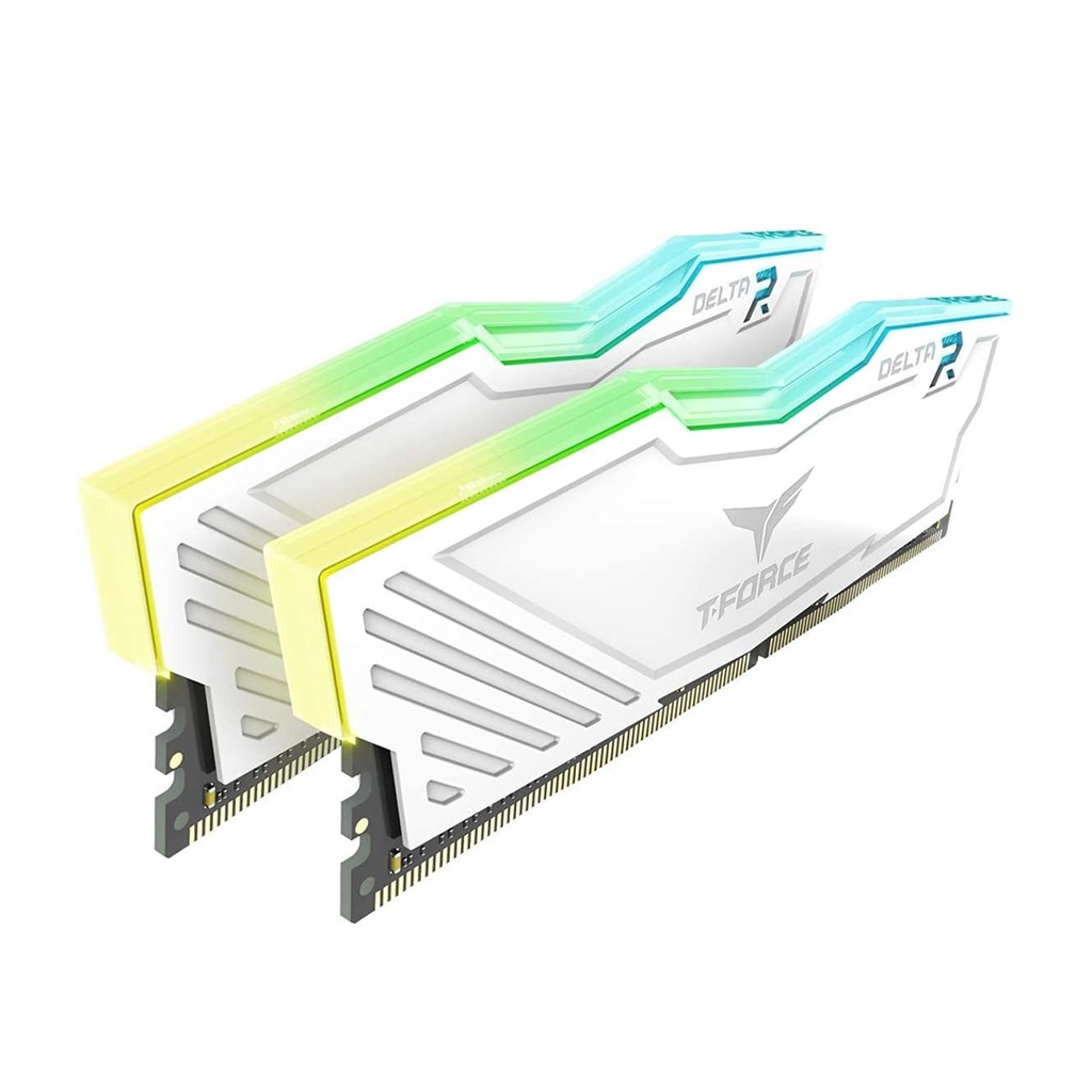 TeamGroup T-Force DELTA RGB 32GB (2x16GB) DDR4 3600MHz CL18 Memory Kit - White