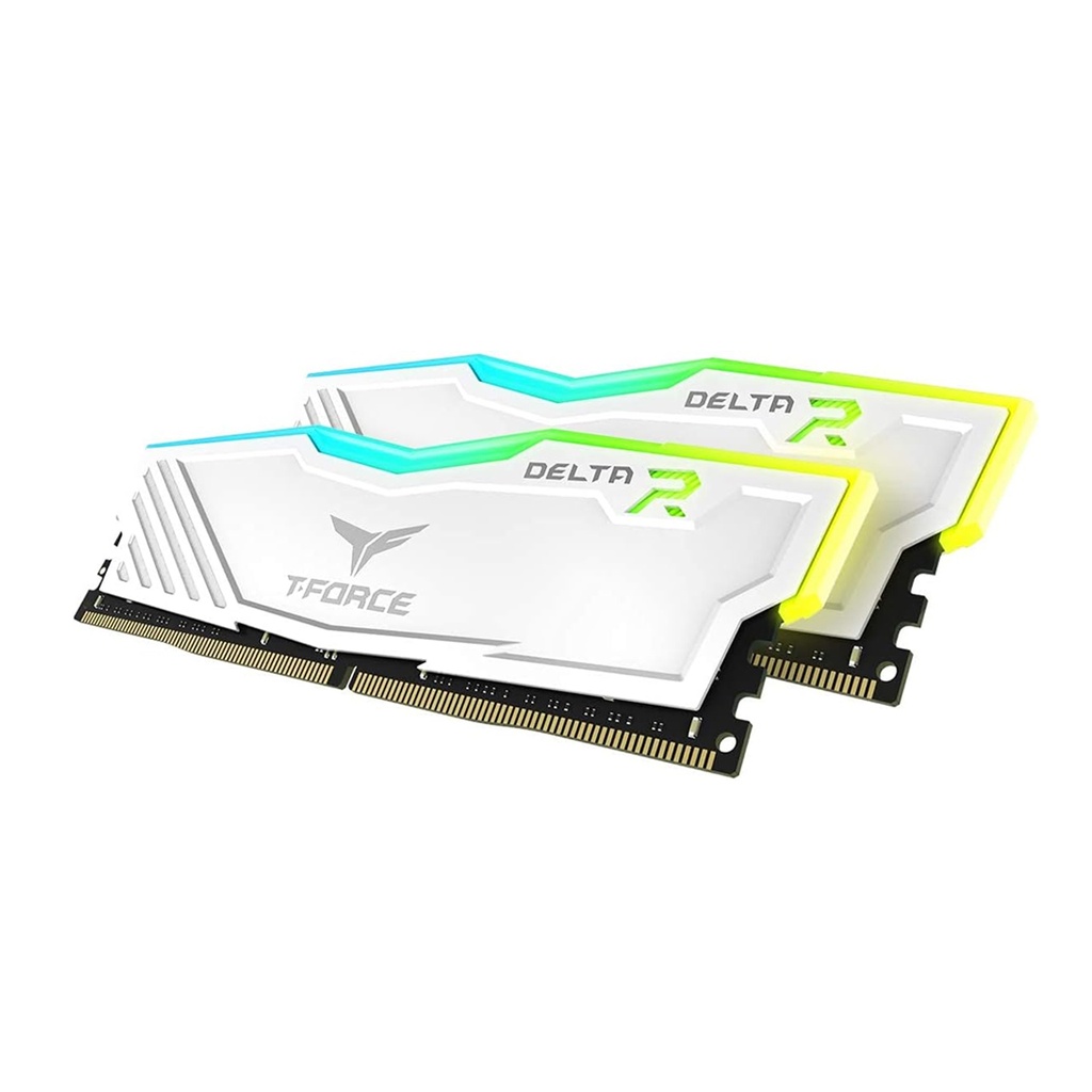 TeamGroup T-Force DELTA RGB 32GB (2x16GB) DDR4 3600MHz CL18 Memory Kit - White