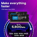 Crucial 8GB DDR5 4800MHz CL40 Laptop Memory