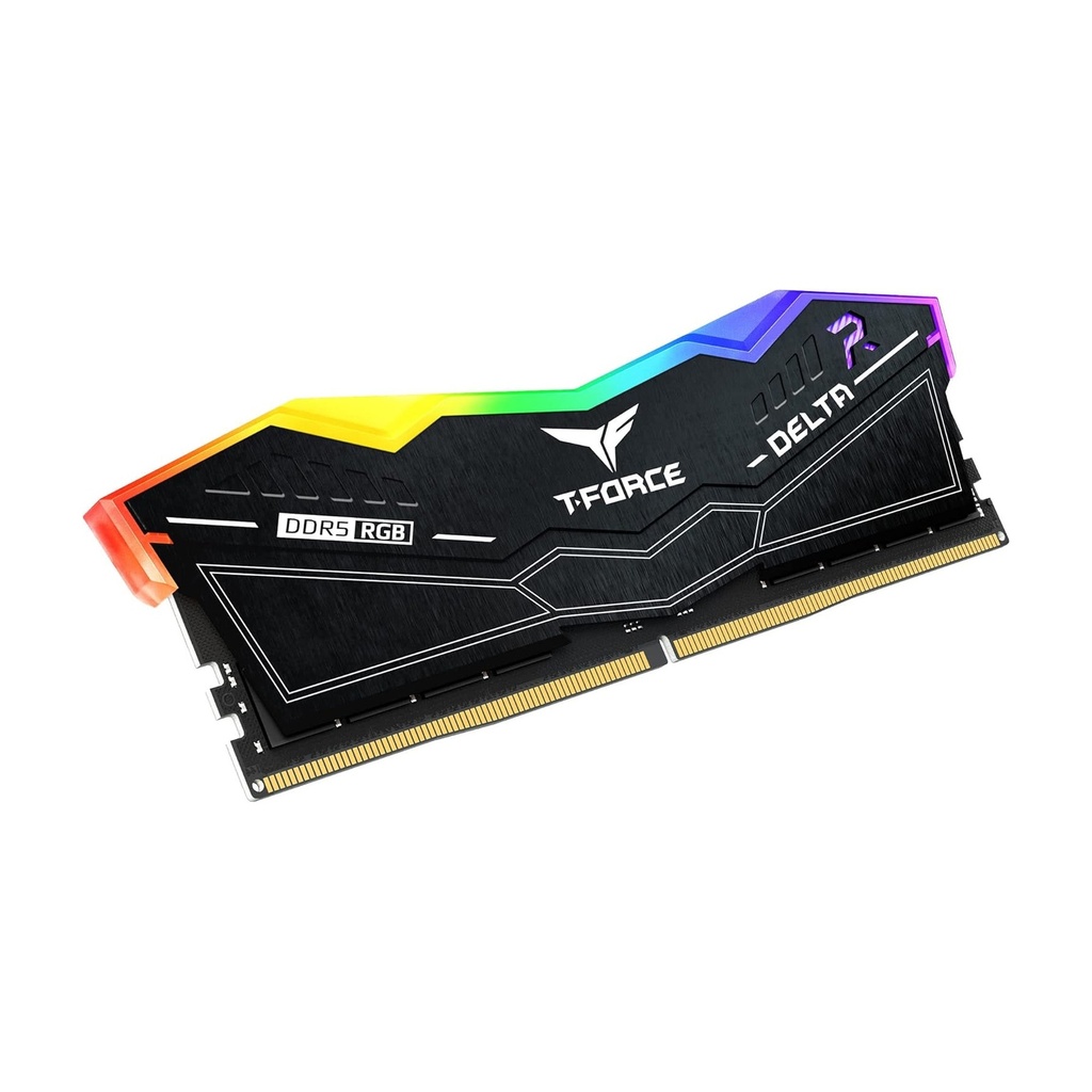 TeamGroup T-Force DELTA RGB 64GB (2x32GB) DDR5 6000MHz CL38 Memory Kit - Black