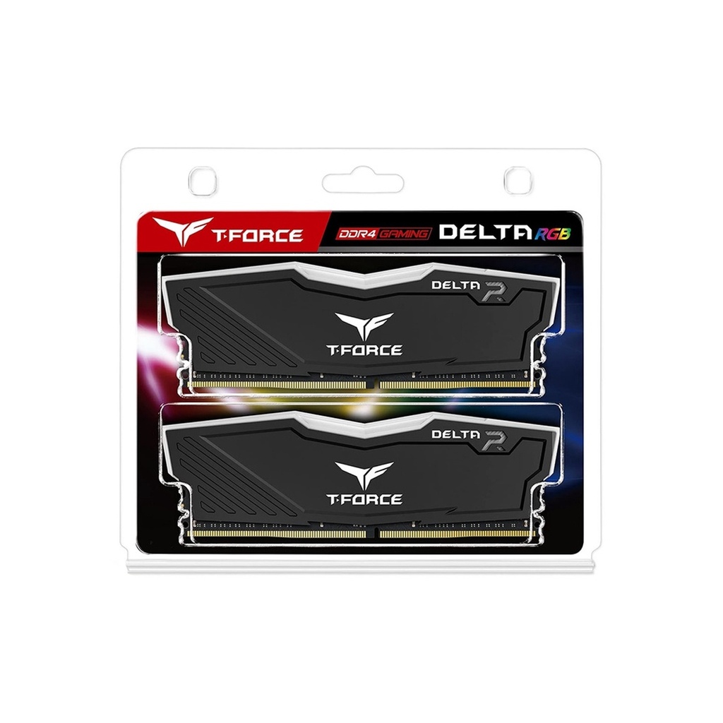 TeamGroup T-Force DELTA RGB 16GB (2x8GB) DDR4 3600MHz CL18 Memory Kit - Black