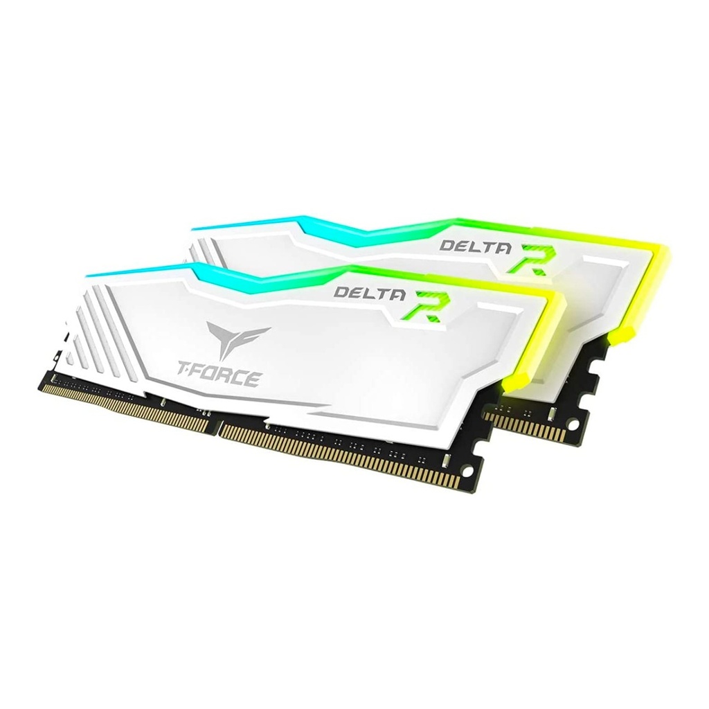 TeamGroup T-Force DELTA RGB 16GB (2x8GB) DDR4 3600MHz CL18 Memory Kit - White