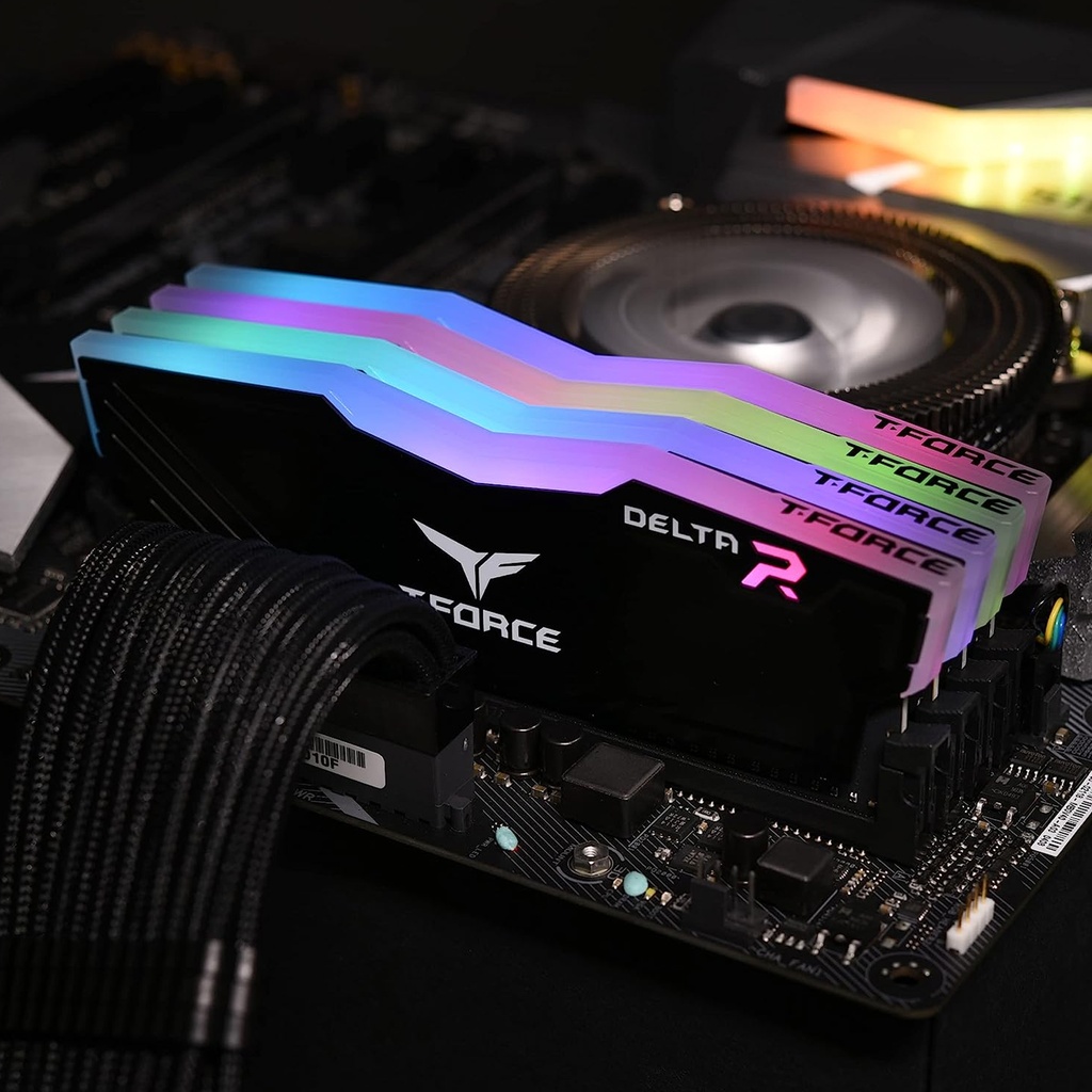 TeamGroup T-Force DELTA RGB 32GB (2x16GB) DDR4 3600MHz CL18 Desktop Memory Kit - Black