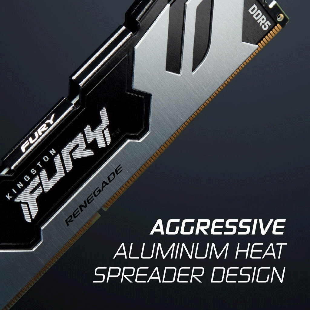 Kingston FURY Renegade 32GB (2x16GB) DDR5 7200MT/s CL38 Memory Kit -Silver/Black