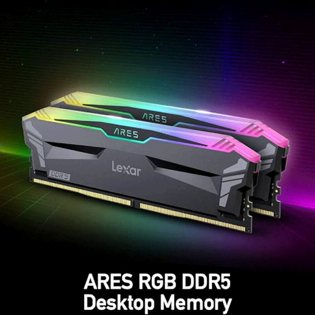 Lexar Ares RGB 32GB (2x16GB) DDR5 6800MHz CL34 Memory Kit - White