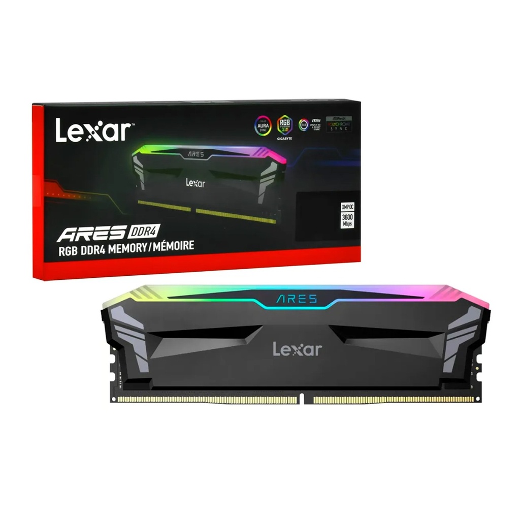 Lexar Ares RGB DDR4 8GB 3600MHz Desktop Memory - Black