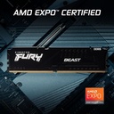 Kingston Fury Beast 32GB (2x16GB) DDR5 6000MT/s CL36 Memory Kit - Black
