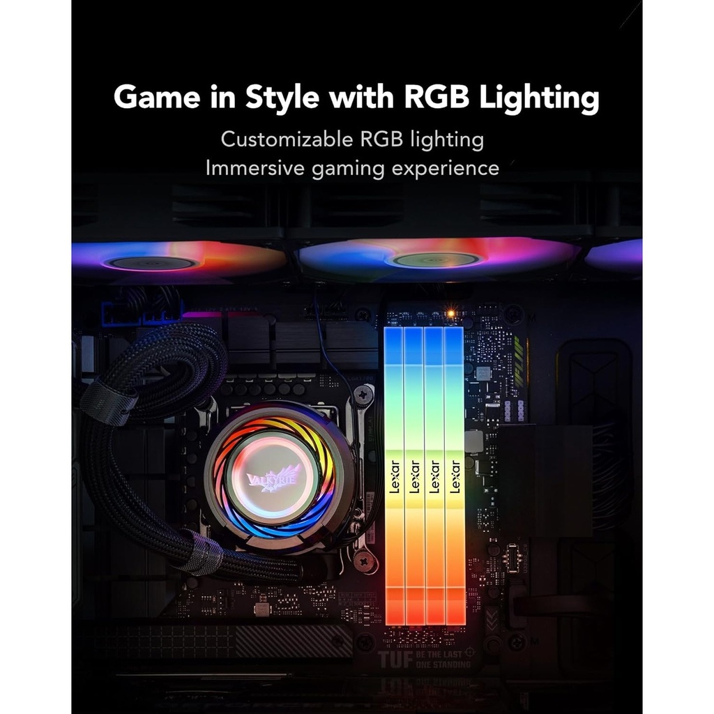 Lexar Thor RGB 32GB (2x16GB) DDR5 6000MHz CL38 Memory Kit - Black