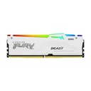 Kingston FURY Beast White RGB 64GB (2x32GB) 6000MT/s DDR5 CL30 DIMM Desktop Gaming Memory Kit of 2 AMD EXPO/Intel XMP, White | KF560C30BWEAK2-64