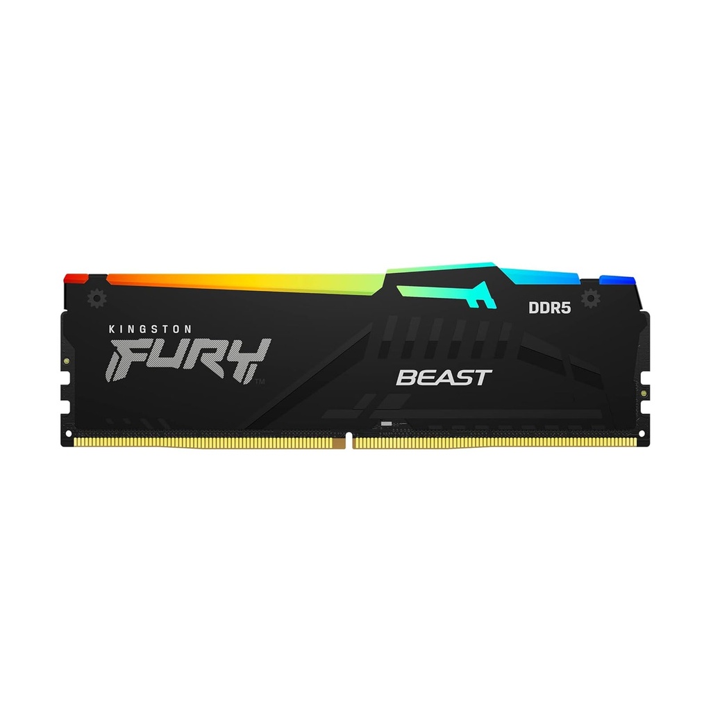 Kingston Fury Beast RGB 64GB (2x32GB) DDR5 6000MHz CL30 Memory Kit - Black | KF560C30BBAK2-64