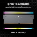CORSAIR DOMINATOR® TITANIUM RGB 64GB (2x32GB) DDR5 DRAM 6000MT/s CL30 AMD EXPO & Intel XMP Memory Kit — Grey