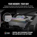 CORSAIR DOMINATOR® TITANIUM RGB 64GB (2x32GB) DDR5 DRAM 6000MT/s CL30 AMD EXPO & Intel XMP Memory Kit — Grey