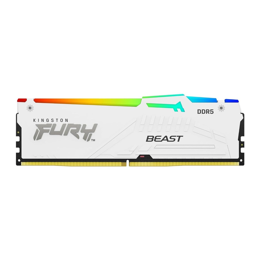 Kingston Fury Beast RGB 64GB (2x32GB) DDR5 6000MT/s CL36 Memory Kit - White